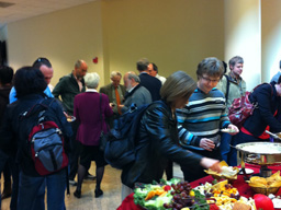 buffet with participants