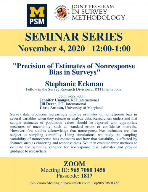 JPSM/MPSM Seminar Series